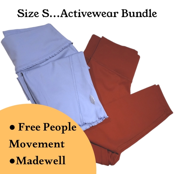 Free People Pants - BUNDLE! Free People Biker shorts, Madewell Leggings, Size S